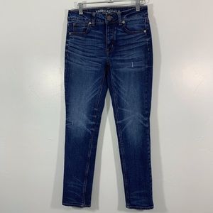 🌷American Eagle | Dark Wash Cropped Skinny Jeans